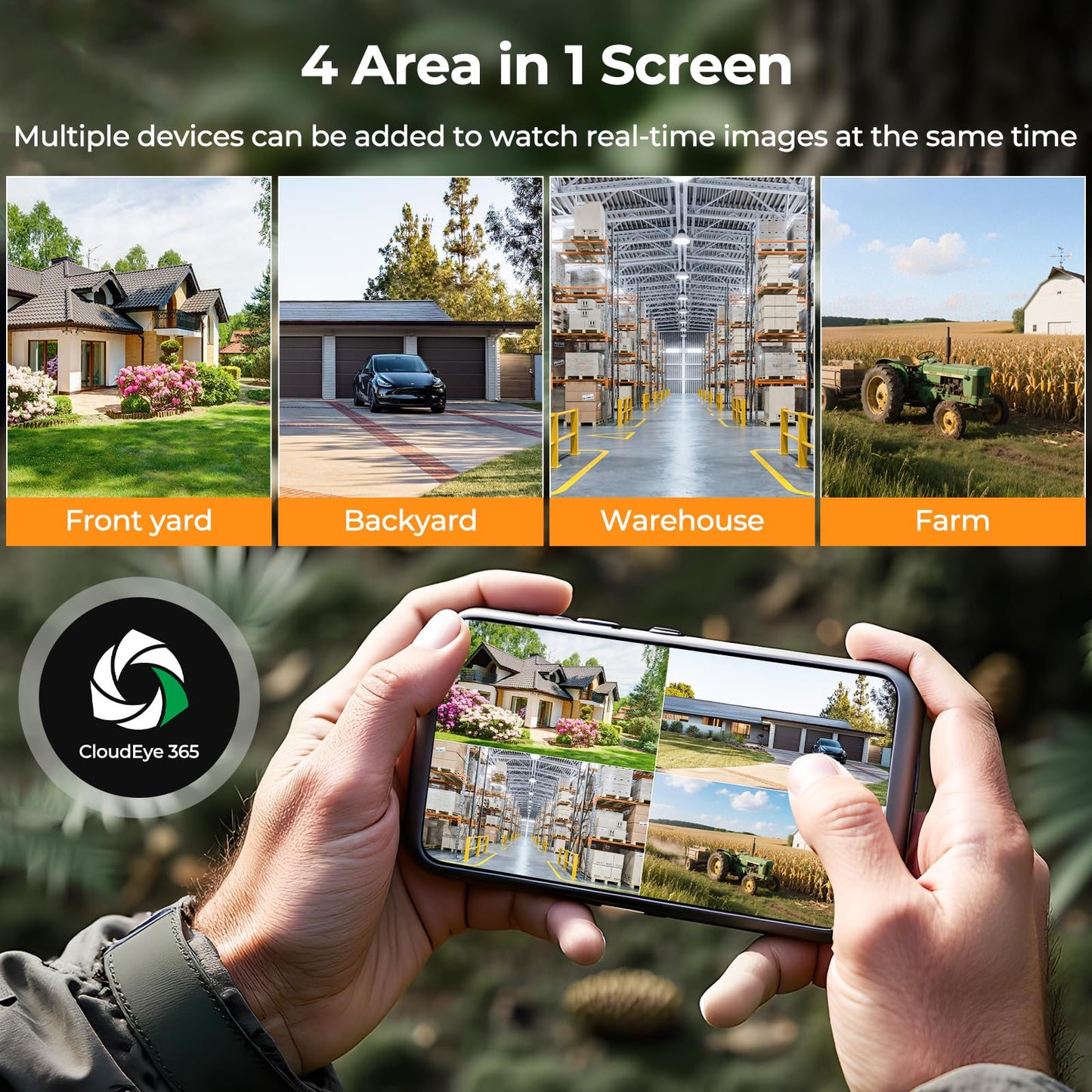 VOOPEAK Trail Camera 2 Pack, 4G LTE Cellular Trail Camera with Built-in SIM Card 2.5K HD Live Streaming Solar Panel 4 Area in 1 Screen Night Vision Motion Activated Game Camera for Hunting & Outdoor