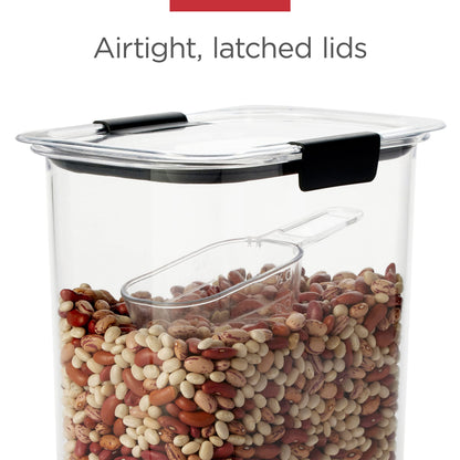 Rubbermaid Brilliance BPA-Free Airtight Food Storage Containers with Lids Set of 20 with Scoops Perfect for Kitchen and Pantry Organization