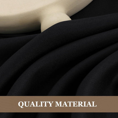 Fitable 6 Pack Black Round Tablecloths - 120 Inches in Diameter - Stain Resistant and Washable Table Clothes, Polyester Fabric Table Covers for Wedding, Party, Banquet, Formal Events