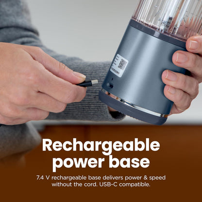 Ninja Blast Portable Blender - Cordless 18oz Personal Blender for Smoothies & Shakes | BPA Free, USB-C Rechargeable, Metallic Black