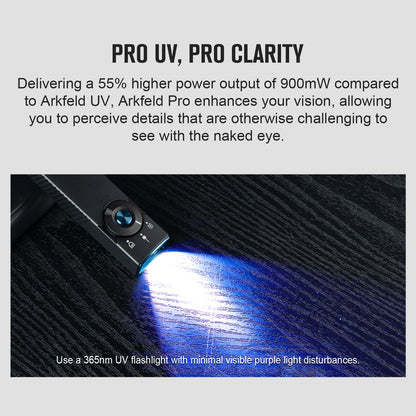 OLIGHT Arkfeld Pro Rechargeable EDC Flat Flashlight with UV and White LED Combo, 1300 Lumens Portable Pocket Lights for Outdoors Emergency Working (Black CW)