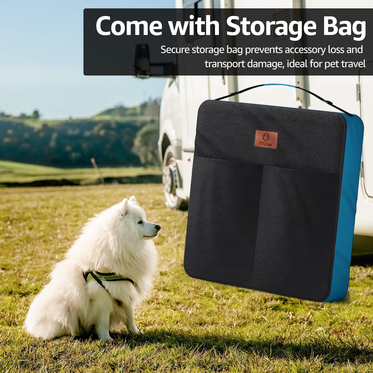 PJYuCien Dog Playpen Plus Storage Bag, 31.3" H 8 Panels Puppy Pen with Square Bottom & Top Cover, Heavy Duty Dog Fence for Camping