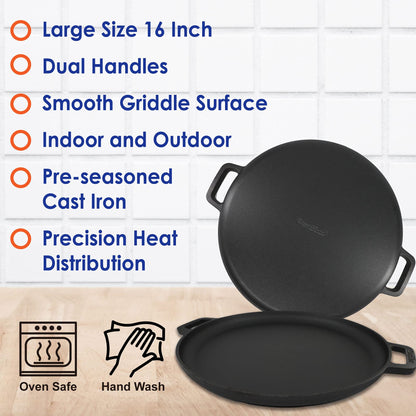 Camping Rocket Stove and 16 Inch Cast Iron Griddle Pizza Pan by StarBlue
