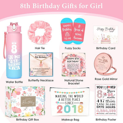8 Year Old Girl Birthday Gift for 8 Years Old Girl Gift Ideas Trendy 8th Birthday Gifts for Girls Popular Girly Gifts for Eight Year Olds Girls Happy 8th Decoration Presents Stuff Accessories Things