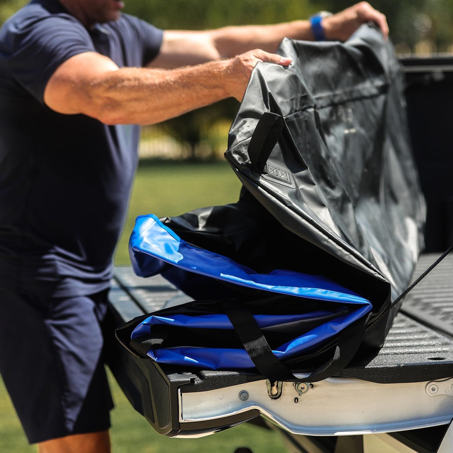 TruckDuffle Truck Bed Storage Bag – Expands Up to 85 Cu Ft – Weatherproof Cargo Organizer – Waterproof Heavy-Duty Soft-Shell Material – Alternative to Tonneau Cover – Fits Compact to Heavy Duty Beds
