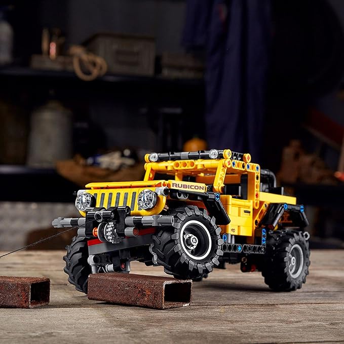 LEGO Technic Jeep Wrangler 4x4 Toy Car 42122 Model Building Kit - All Terrain Off Roader SUV Set Authentic and Functional Design STEM Birthday Gift Idea for Kids Boys and Girls Ages 9+