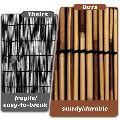 TOOKNIN Natural Reed Fence,6FT X 16.4FT Bamboo Fencing Privacy Reed Screening for Outdoor, Gallery, Restaurant, Hotel, Patio (Brown)