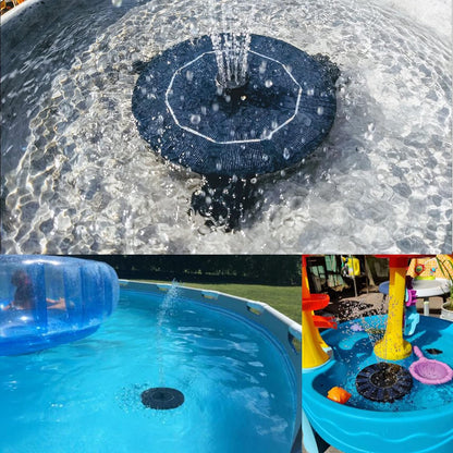 Skiennix Solar Fountain - Solar Powered Bird Bath Pump with 4 Nozzles | 1.4W Outdoor Water Feature for Garden & Pond