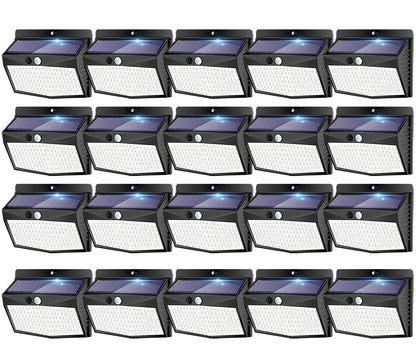 Peasur 20 Packs Solar Outdoor Lights Motion Sensor Solar Security Light Waterproof with 3 Lighting Modes Solar Powered Wall Lights Outside for Garden Fence Yard