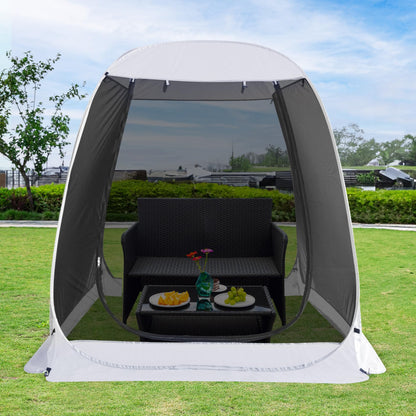 Alvantor 6'x 6' Pop Up Screen House Tent, Instant Outdoor Gazebo with Mosquito Netting & UPF 50+ Sun Protection, Portable Canopy Shelter for Patio, Backyard, Camping (Fits 2-3 Adults),Gray