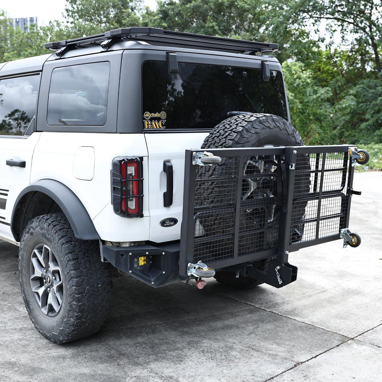 Garvee Foldable Hitch Mount Cargo Carrier with Wheels & Handle, 750 Lbs Heavy Duty Steel Hitch Racks for 2'' Receiver, Folding Luggage Racks for Trailers, RVs, SUVs, Rust-Resistant