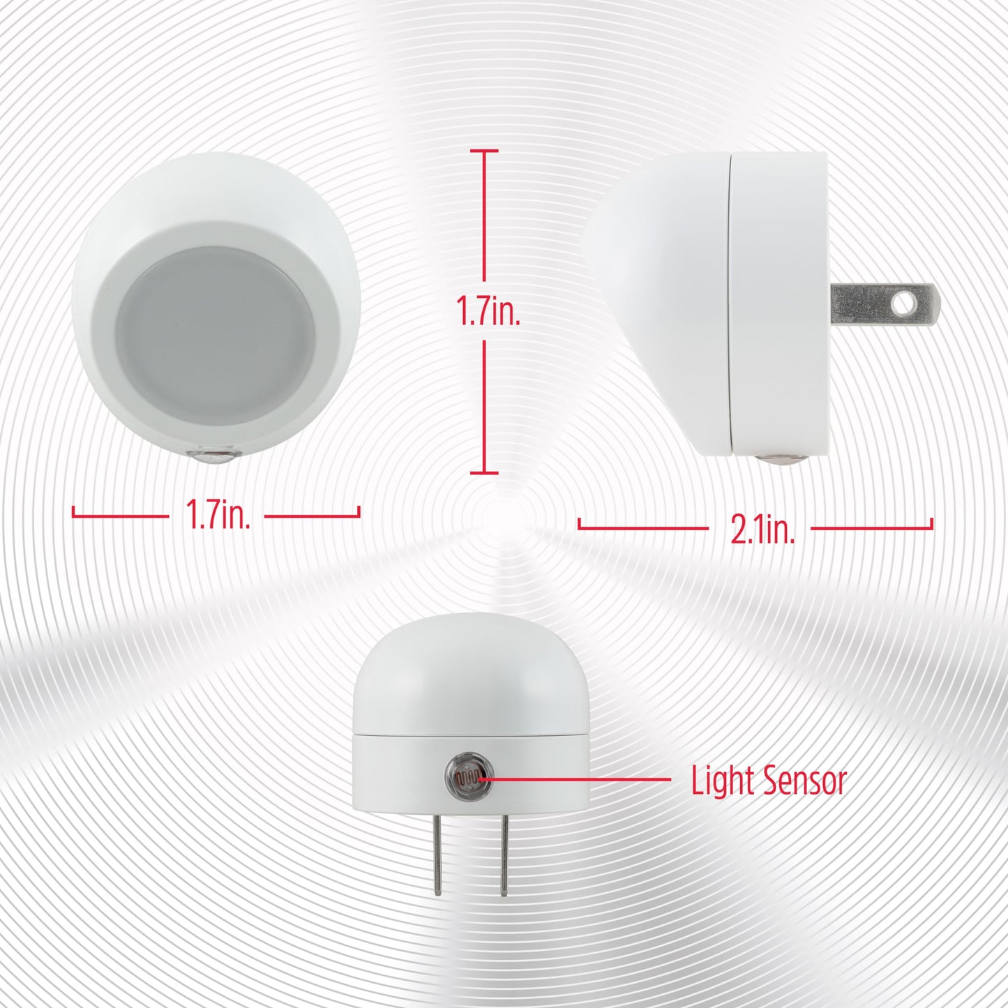 Energizer LED Rotating Night Lights Plug Into Wall Dusk to Dawn Sensor Home Decor Apartment Essentials Ambient Lighting Nightlight 40293 2 Pack