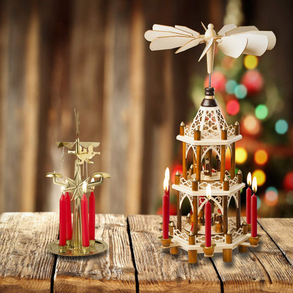 100 pcs Bulk Red Candles for Christmas Tree - Chime Decorations - Christmas Pyramids Carousel - 4 inch X 1/2 inch Diameter - 1.5 Hour Burn Time.Unscented