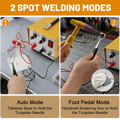 30A Jewelry Spot Welder Machine, Handheld Jewelry Spot Welder for Gold, Silver, Platinum, K Gold, Professional Pulse Arc Spot Welder, Spot Welding Equipment for Jewelry DIY Repair