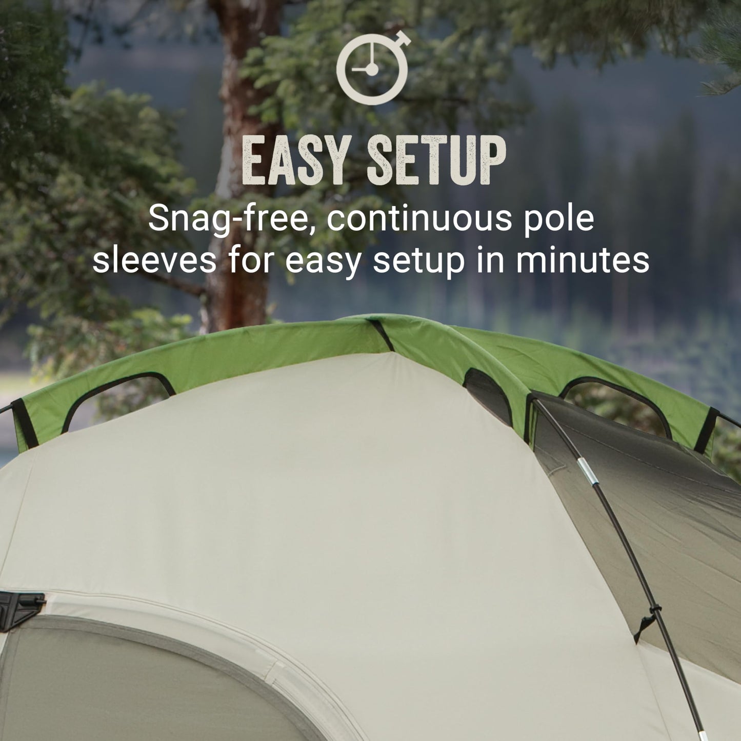 Coleman Camping Tent | 8 Person Montana Cabin Tent with Hinged Door