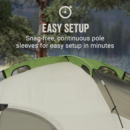 Coleman Camping Tent | 8 Person Montana Cabin Tent with Hinged Door
