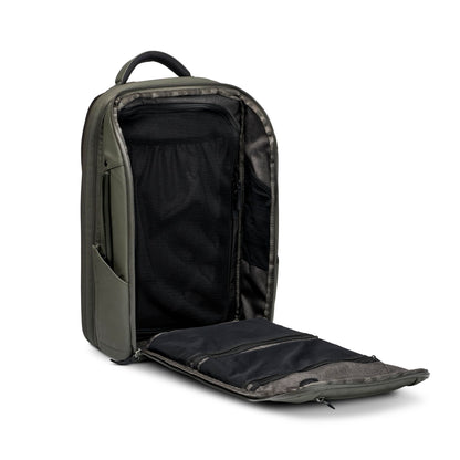 NOMATIC 14L Travel Pack - Water Resistant Laptop Bag - TSA-Ready Expandable Backpack (Olive)