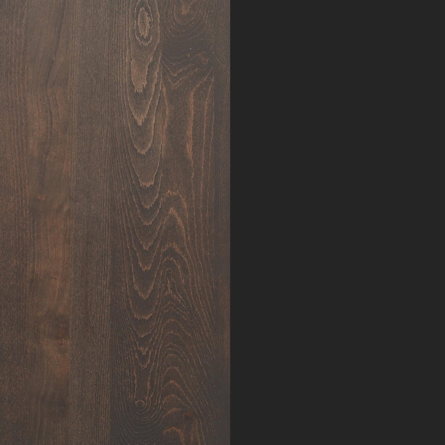 Flash Furniture Bennett 30" x 48" Solid Wood Commercial Indoor Tabletop in Dark Brown with Dual 5" x 22" Dining Height Black Cast Iron T Bases, 400 lb. Static Capacity