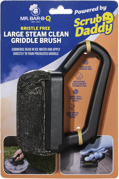 Mr. Bar-B-Q Bristle Free Grill Brush - Large Steam Clean Design for Effortless Grilling