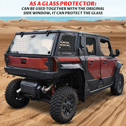 SAUTVS Rear Window Molle Panels for Polaris XPEDITION ADV/ ADV5 2024+, Aluminum Molle Panels of Rear Side Windows for Polaris XPEDITION ADV/ ADV5 2024+ Accessories (One Pair)