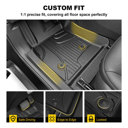 TTX LIGHTING Floor Mats & Cargo Liner & Backrest Mat for 2024 2025 2026 Trax - 1st and 2rd Row Car Mats for 2024-2026 Trax - All Weather Cargo Tray Interior Accessories for Trax LS/1RS/LT/2RS/ACTIV