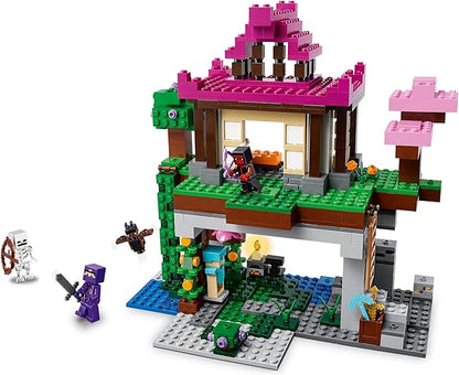 Lego Minecraft The Training Grounds Toy Building Set 21183 Minecraft Toy for Kids Boys and Girls Age 8+ Years Old Building Kit with House Cave Trapdoor and Ninja Rogue and Bat Minecraft Figures