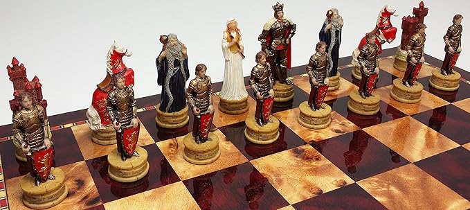 HPL King Arthur/Sir Lancelot Medieval Times Camelot Chess Men Set- NO Board