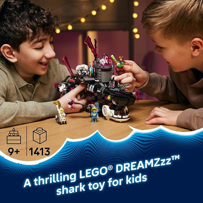 LEGO DREAMZzz Nightmare Shark Submarine Building Toy for Kids - Pretend Play Set &amp Figures for Boys &amp Girls Ages 9+ - Rebuild as a Battleship or Submarine Toy - Gift Idea for Birthdays - 7150
