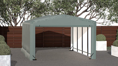 ShelterLogic ShelterTube Garage & Storage Shelter, 12' x 18' x 8' Heavy-Duty Steel Frame Wind and Snow-Load Rated Enclosure, Green