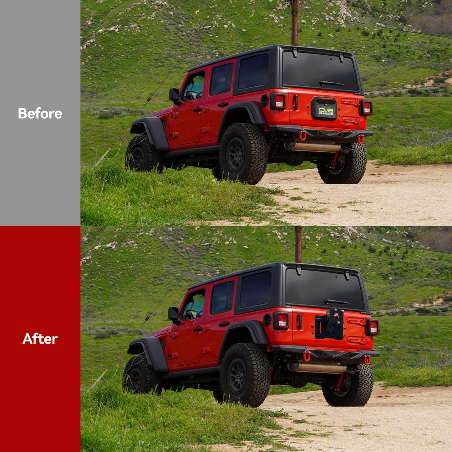TIOYAR Adjustable Spare Tire Lift Compatible with 2007-2017 Jeep Wrangler JK JKU Unlimited Heavy Duty Spare Tire Carrier up to 43 inches Spare Wheel Holder Rack Mount Relocation