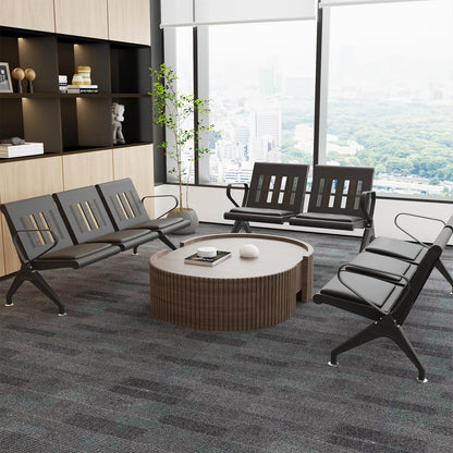 wonline Waiting Room Bench, Waiting Room Chairs with Arm, Office Furniture Lobby Conference Reception Bench Office Guest Seating for Clinic Airport Hospital Barber Salon Bank