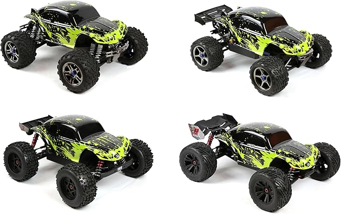 SummitLink Custom Body Compatible for 1/10 1/8 Scale RC Car or Truck (Truck not Included) (Muddy Green Over Black)