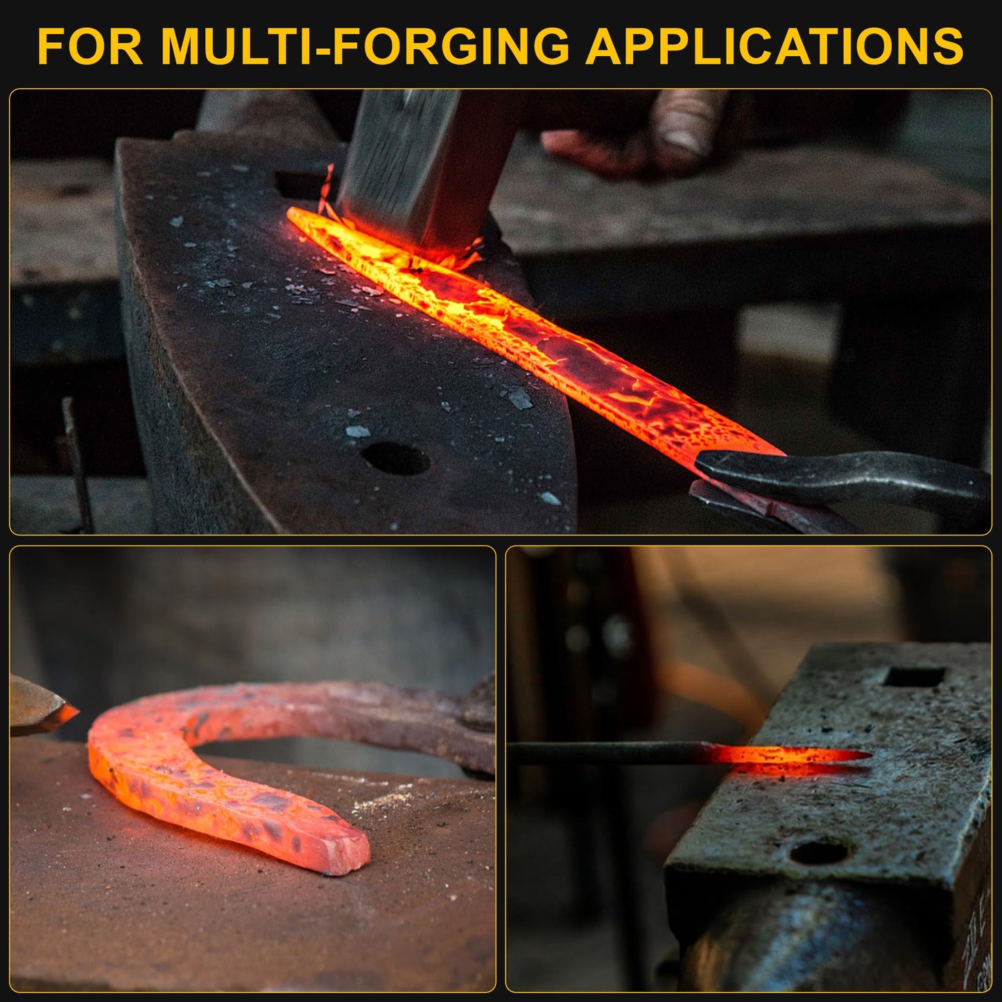 MMasters Propane Forge Kit, Dual Burners, 2600℉ Gas Forge for Blacksmithing and Metal Forging, Portable Steel Forge with Openable Door - 2 Burner