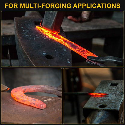 MMasters Propane Forge Kit, Dual Burners, 2600℉ Gas Forge for Blacksmithing and Metal Forging, Portable Steel Forge with Openable Door - 2 Burner