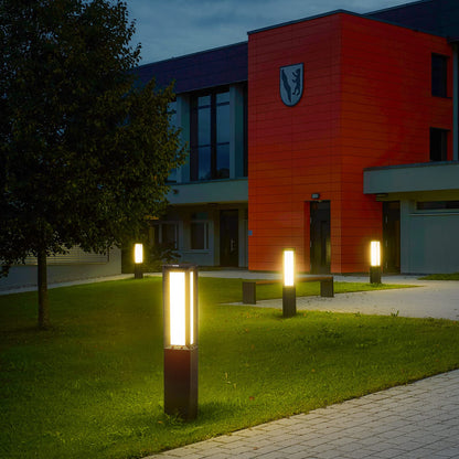 Linkmoon Landscape Path Light, Aluminum 8W 800LM Luxury LED Lighting, 32 Inches Modern Outdoor Bollard Lighting for Lawn, Patio, Courtyard and Driveway Decoration
