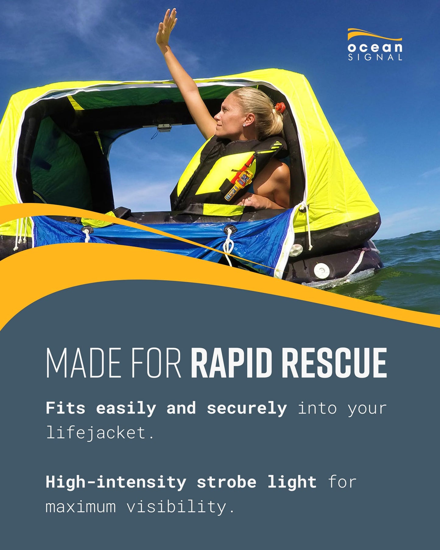 Ocean Signal rescueME MOB1 - Compact AIS Man Overboard Device with Automatic Activation, 7-Year Battery Life, 24 Hours of Operation, and Integrated DSC Transmitter