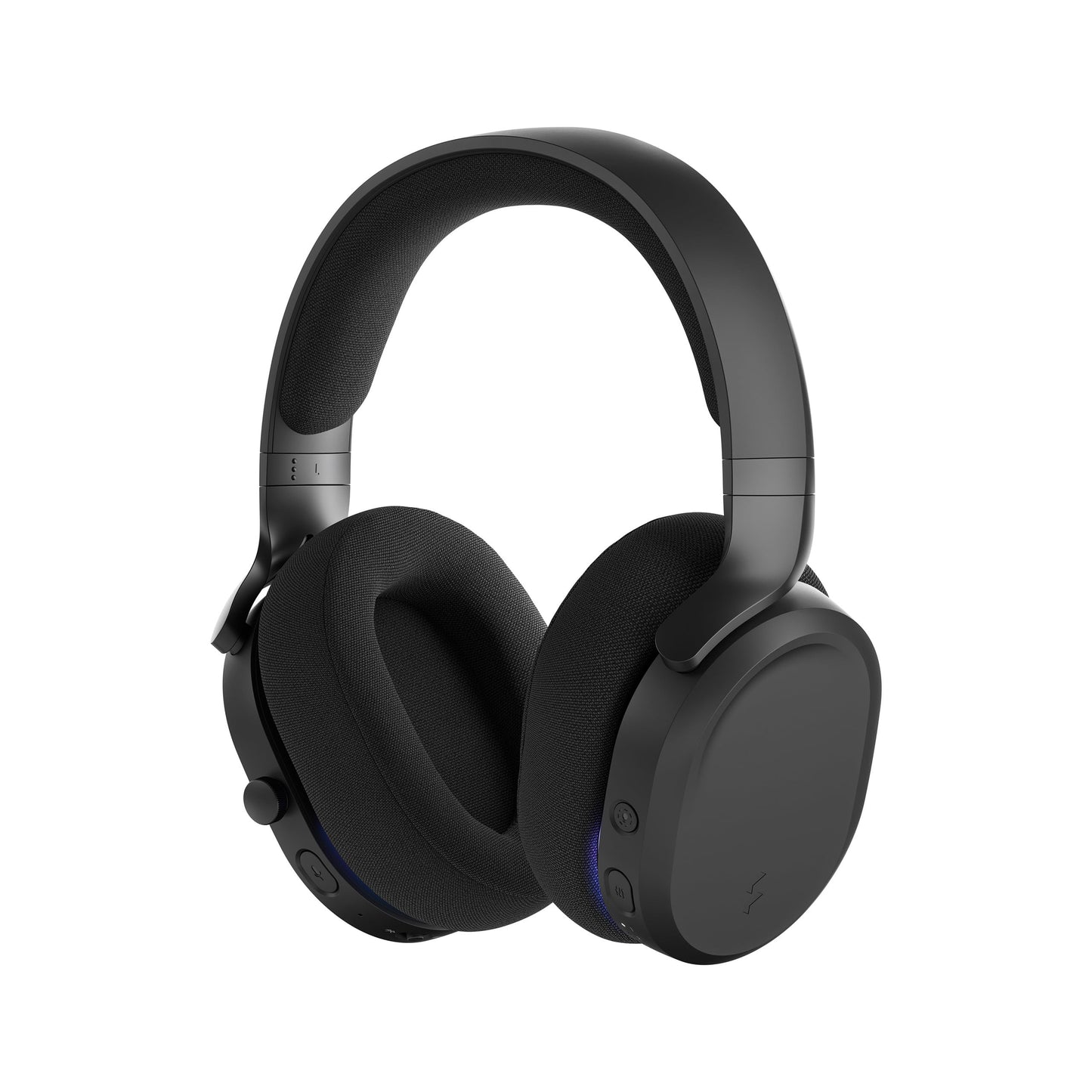 Fractal Design Scape Dark - Wireless PC Gaming Headset - Detachable Flip-to-Mute Microphone with Noise Cancellation - Battery Life Up to 40 Hours - Configurable Ambient Lighting - Black