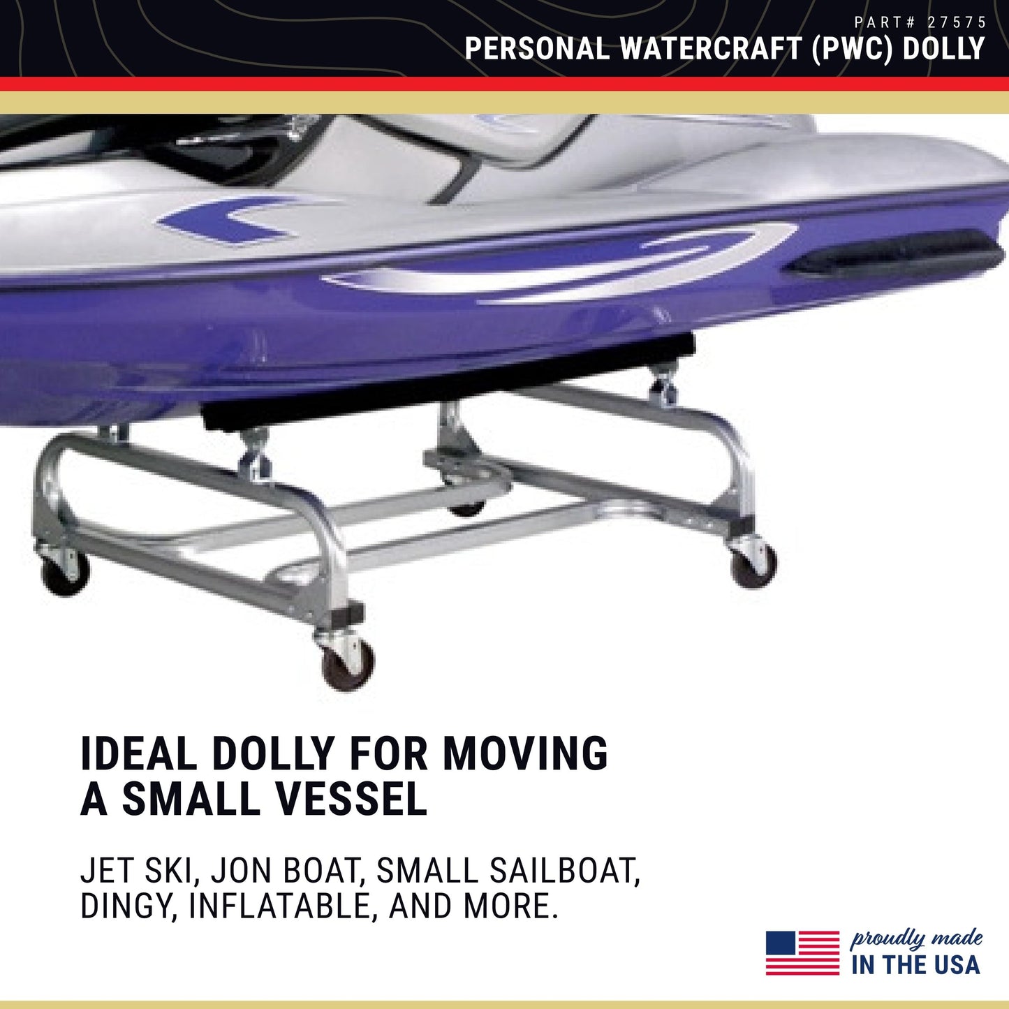 CE Smith - Trailer Personal Watercraft (PWC) Dolly - 48" x 34" x 19"