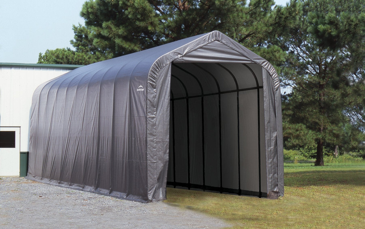 ShelterLogic Garage 16 x 40 x 16 Peak Standard Grey