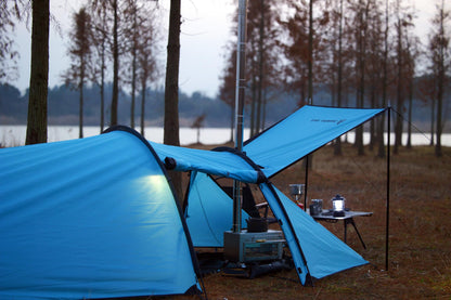 Dandelion Shell Hot Tent with Stove Jack Camping Winter 4 Season Tent 1-2 Person Backpacking for Camping Hiking Hunting Fishing Waterproof Windproof Lightweight 153 x 67 x 43 (inches)