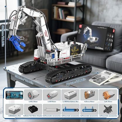 Mould King Engineering Excavator Building Sets 17062 Large RC Construction Building Kits with APP Remote Control STEM Construction Vehicles Model for Adults(4195PCS)