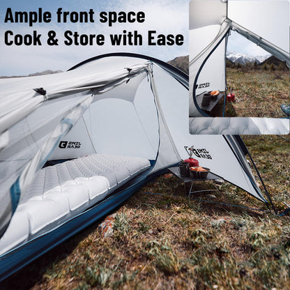 Naturehike Ultralight Solo Tunnel Tent - 1/2 Person Waterproof Tent with Lightweight Aluminum Pole, for Camping, Backpacking, Hiking, Hunting, Biking, Mountaineering, Easy Setup (1 Person)