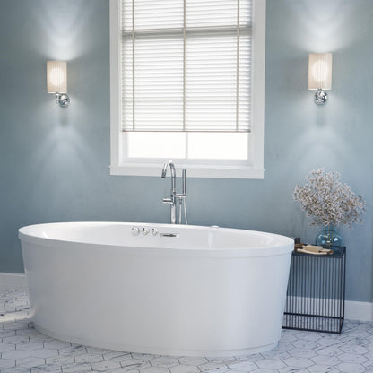 ANZZI Heidi 5.7 ft. Whirlpool and Air Bath Tub in White | FT-AZ101