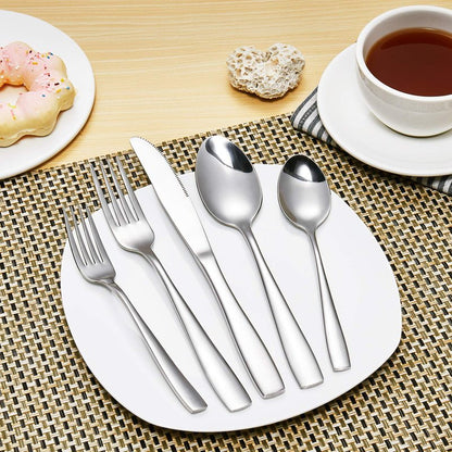 Eslite 60-Piece Silverware Set,Stainless Steel Flatware Set for 12