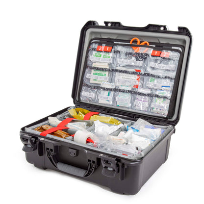 NANUK 940 Waterproof EMS/EMT Empty Hard Case with Dual-Compartment Lid Organizer and Padded Dividers – First Aid Organizer for Trauma Kits & IP67 Dustproof, Impact-Resistant – Black