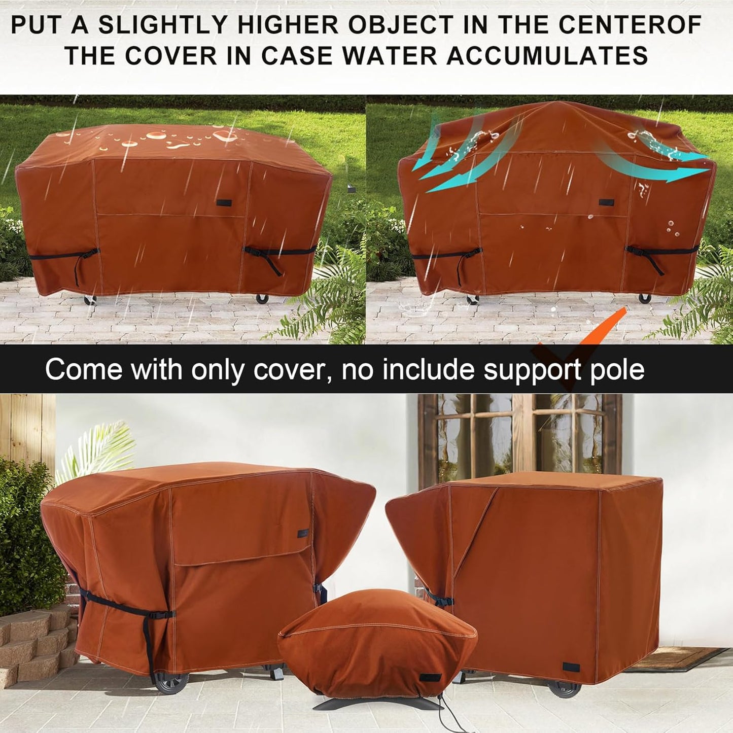 NettyPro Griddle Cover - Waterproof Heavy-Duty Protection for 36-Inch Blackstone Grill | Brown