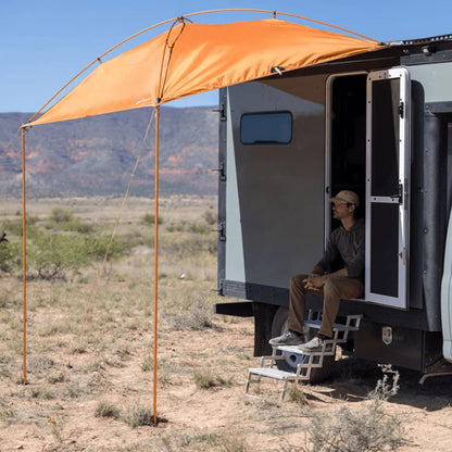 MoonShade Portable Vehicle Awning, Large 9' x 7' Shade Coverage, Lightweight Durable Car Canopy Suitable for Trucks SUVs Vans Campers and More (Sunset)