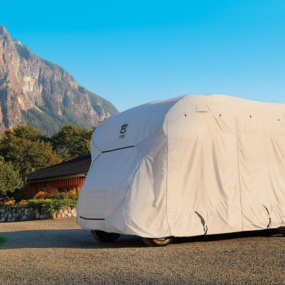 Classic Accessories Over Drive PermaPRO Molded Fiberglass Travel Trailer Cover, Fits 10'1" - 13' RVs, RV Cover, Camper Cover, Travel Trailer Cover