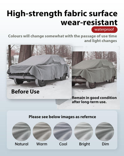 FoundGo Canvas Tarp 10x24ft Heavy Duty Waterproof Tarps with Grommets, UV Resistant, 22 Mil Tarpaulin,14 oz Durable Cloth Covers for Car, Roof, Boat, Camp, Canopy, Woodpile with Loops & Ropes-Grey