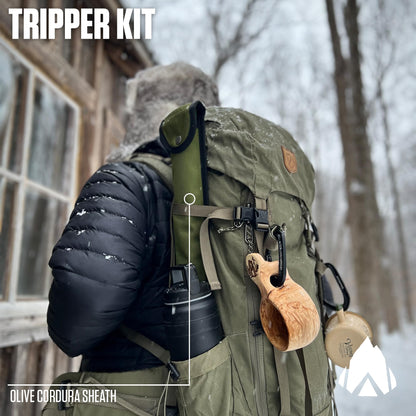 AGAWA - BOREAL21 Tripper Kit - Includes 21" Folding Saw, Nylon Carrying Case, 21" All-Purpose & 21" Aggressive Blade - For Camping, Hiking & Survival Gear (Black Frame/Green Handle)